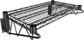 14" x 24" Black Epoxy Wire Wall Mount Shelf by Krollen+Industrial