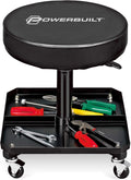 Powerbuilt Rolling Seat, Height-Adjustable Garage Stool by PowerbuiltTools