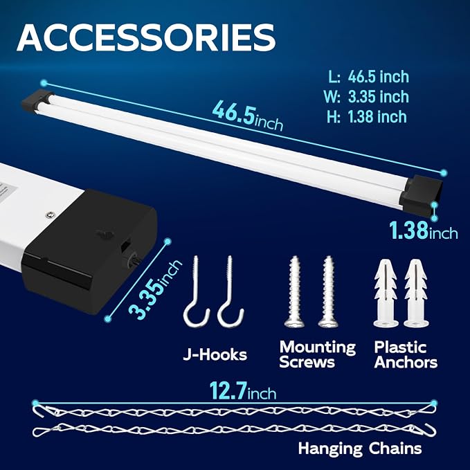 hykolity 1 Pack 4FT Linkable LED Shop Light - Image 6