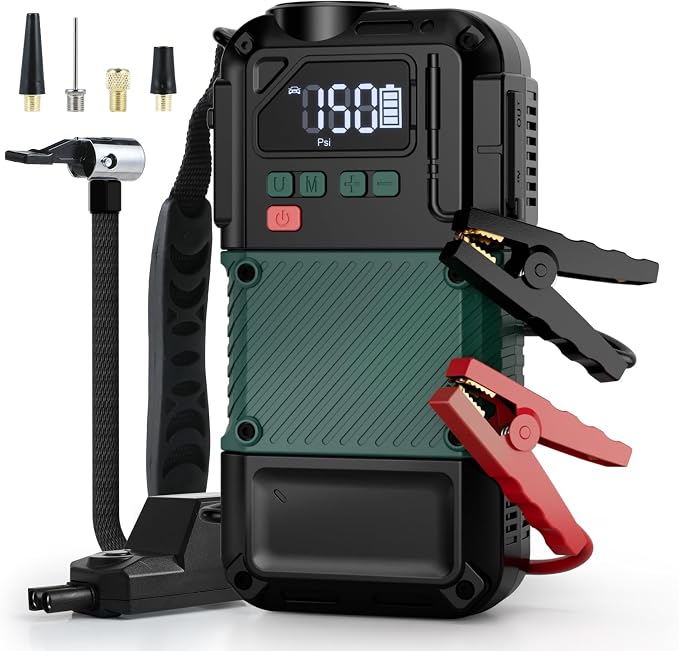 Portable Car Jump Starter with Air Compressor by BOFEKTE15000GPHPondFountai