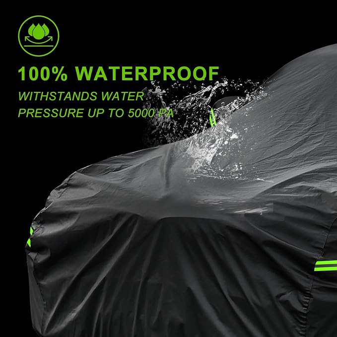 KouKou SUV Car Cover Waterproof All Weather, 7 Layers Outdoor Jeep Car Covers - Image 4