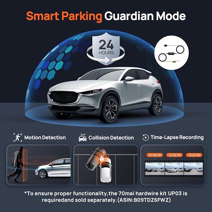 70mai 4K Dash Cam Front and Rear - Image 6