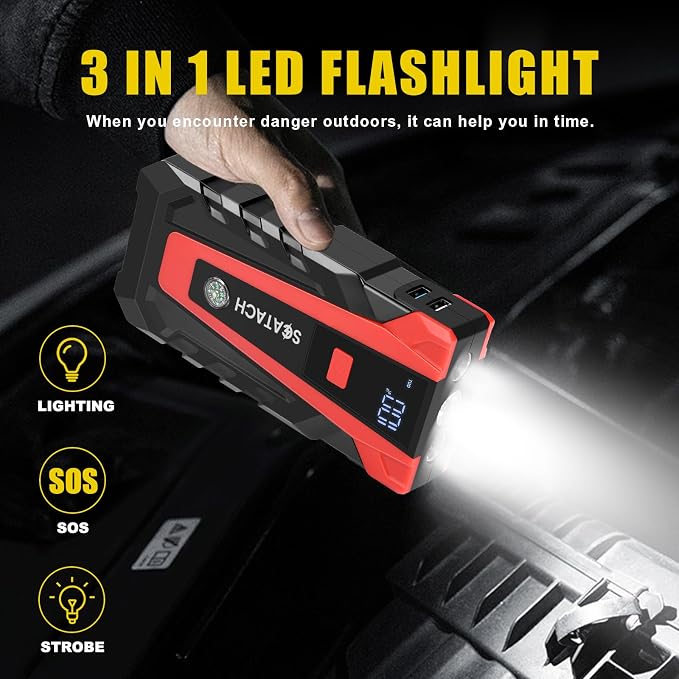Scatach 011 3500A Car Battery Jump Starter, 12V Jump Starter Battery Pack - Image 2