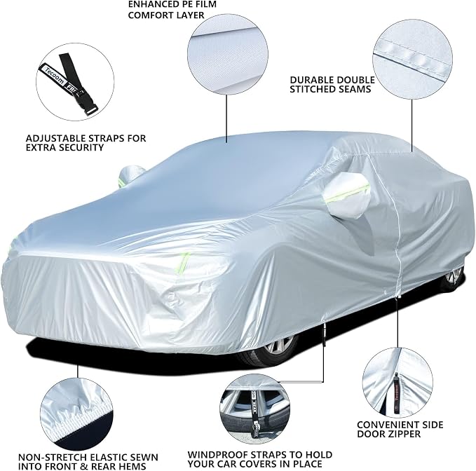 Tecoom Car Cover Waterproof All Weather - Image 4
