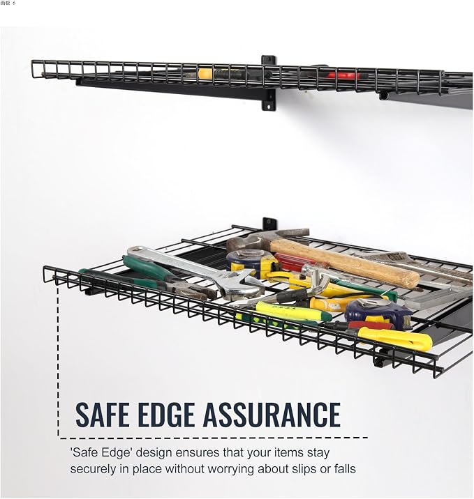 2 Pack Garage Wall Mounted Shelf, 27.6" x 11.4" Heavy Duty Wall Storage Shelves - Image 5