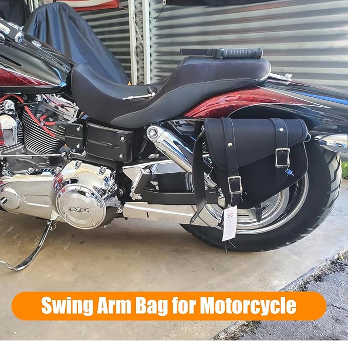 GARGOYLE BELLS Motorcycle Saddle Bags Solo Swing Arm Bag - Image 4