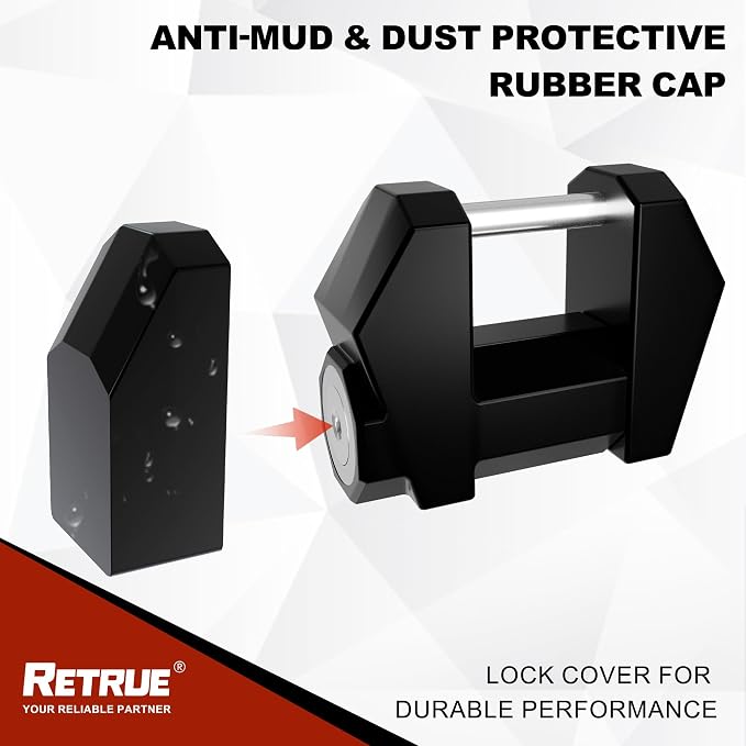 RETRUE Trailer Tongue Coupler Lock, Upgrade Trailer Cyberlock Dia 1/4'' - Image 4