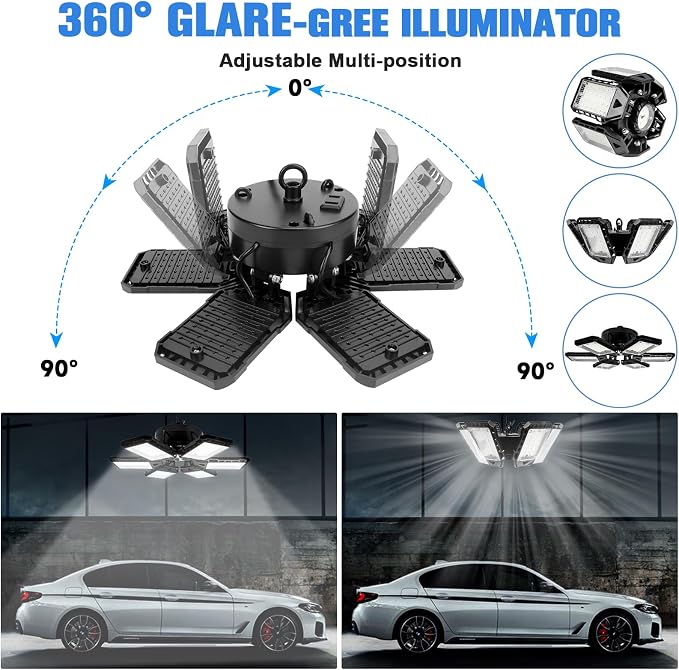 LED Garage Lights 2 Pack - 180W - Image 2
