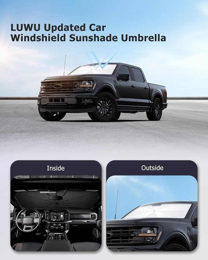 2025 Upgrade Car Windshield Sun Shade Windshield Sunshade Umbrella Protect Car - Image 10