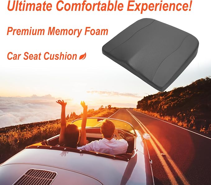 Car Seat Cushion, Comfort Memory Foam Car Cushions - Image 2