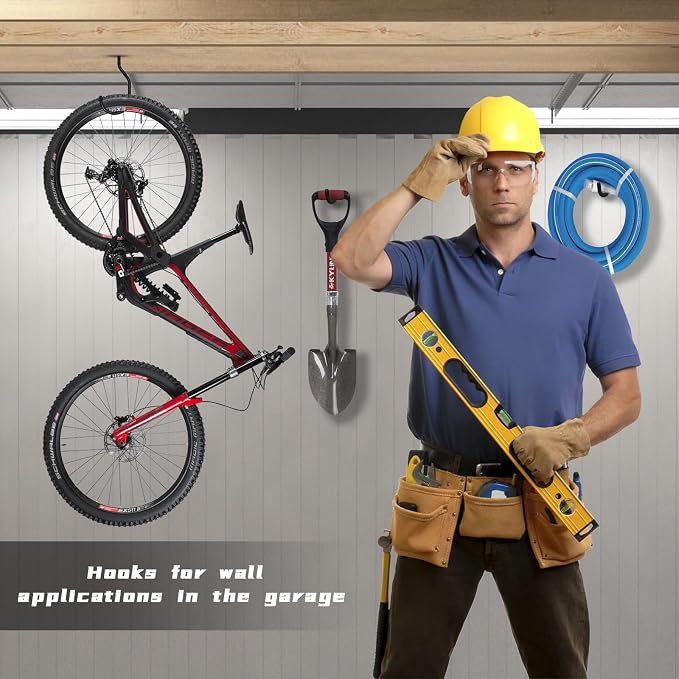 Bike Hooks Heavry Duty 6-Pack, Bicycle Storage Hanger Screw in Ceiling Hooks - Image 7