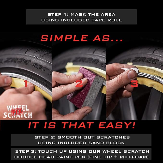 Silver Rim Touch Up Paint Kit, Car Wheel Scratch Repair Kit, Wheel Touch Up - Image 7