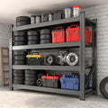 59" W Garage Shelving, Heavy Duty 4 Tier Metal Storage Shelves, Adjustable by Unknown