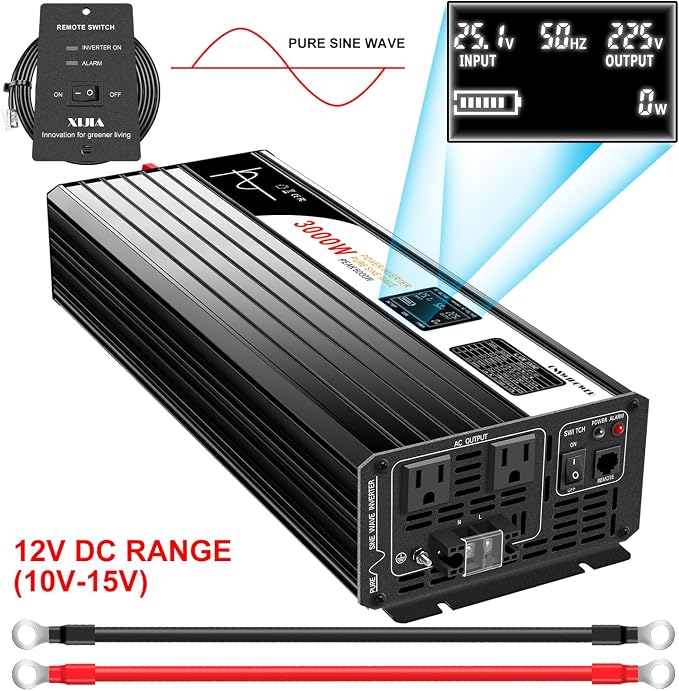 DC 12v AC 120V 60HZ Pure sine Wave 3000w Solar Power Inverter - Image 2