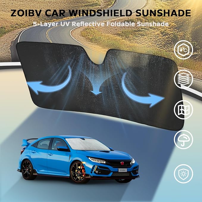 Windshield Sun Shade for Honda Civic 2016-2021 - Image 3