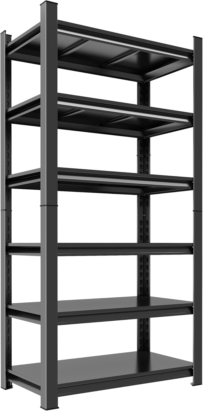 Metal Garage Shelving Unit, Heavy Duty 6-Tier Adjustable Storage Rack, Steel by Notmise