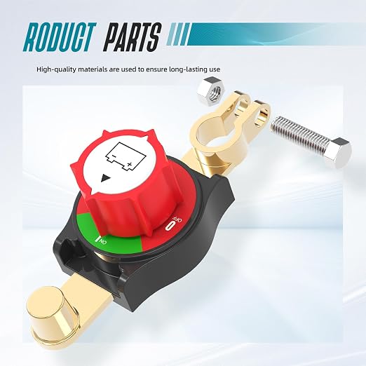Top Post Battery Disconnect Switch On/Off 275A 12-48V Battery Power Cut Off - Image 6