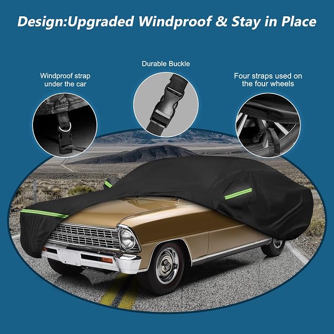 Waterproof Car Covers for Chevrolet II Nova/Nova SS 350/350 SC Sedan/Coupe - Image 3