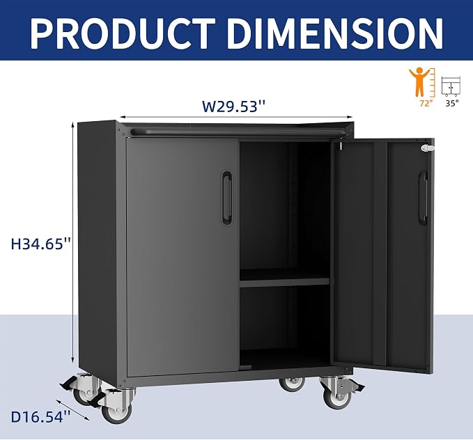 Metal Garage Storage Cabinet - Image 3
