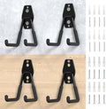 HUHOLE Garage Hooks Heavy Duty 4PC, Garage Wall Hooks, Wall Mount Hanging Hook by HUHOLE
