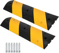 3.3 Ft Rubber Speed Bump, 2 Pack 2 Channel Modular Heavy Duty Speed Bumps Humps by Towallmark