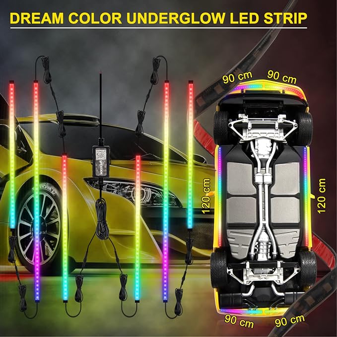 OPP ULITE Car Underglow Light Strip Dream Chasing Color, Upgraded Silicone - Image 5