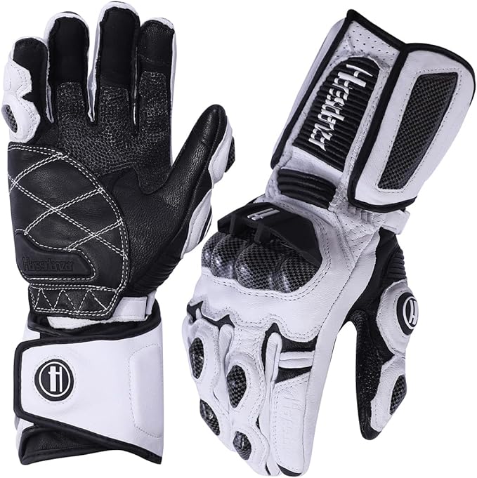 Harssidanzar Leather Motorcycle Gloves by Harssidanzar
