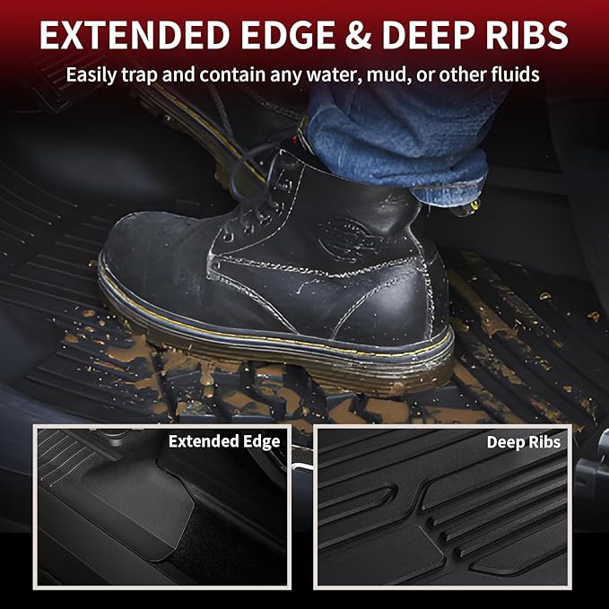 LASFIT Floor Mats for Ford F-150 2015-2025 | F150 Lightning 2022-2025 SuperCrew - Image 3