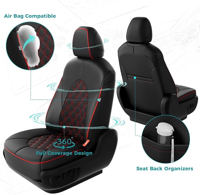 for Toyota Camry Seat Covers XLE XSE V6 2018 2019 2020 2021 2022 2023 2024 - Image 3