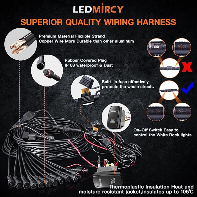 R4 Pure White LED Rock Lights Kit - Image 5