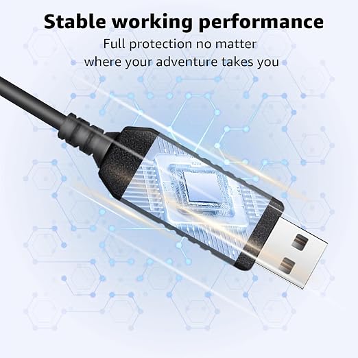 USB to DC3.5 Plug Radar Detector Power Cable, USB 5V-12V Power Cable Compatible - Image 4