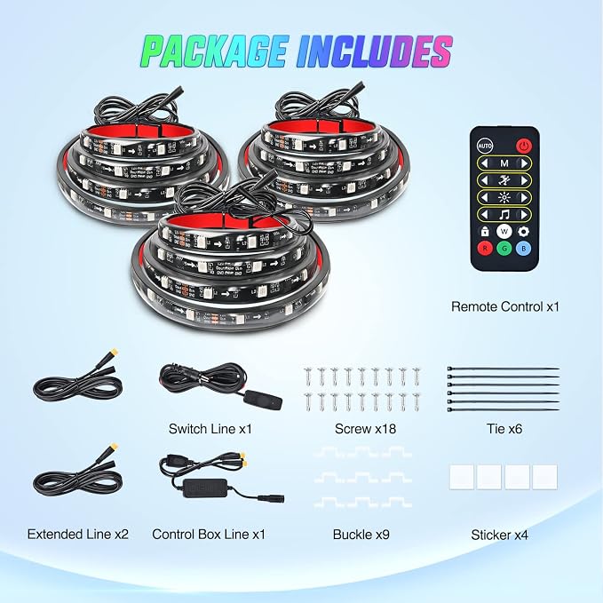 Nilight Truck Bed Light Strip RGB-IC LED Bar - Image 9