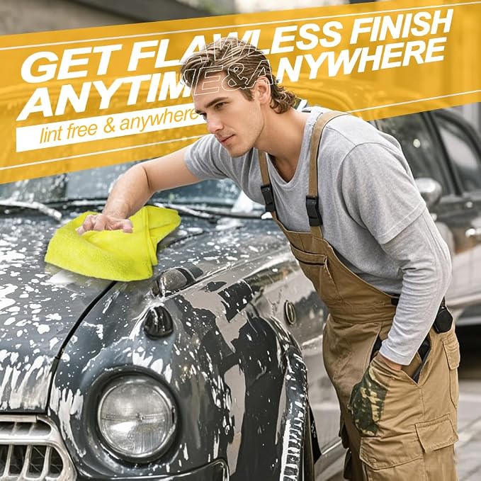 Microfiber Cleaning Cloths Car Interior & Exterior, Highly Absorbent Cloth - Image 4