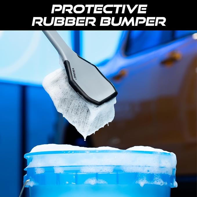VIKING Car Wash Brush, Wheel and Fender Brush, Long Handle Tire Cleaner - Image 4