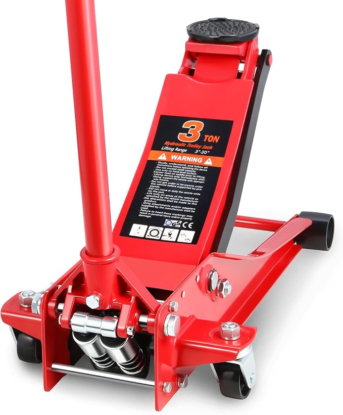 DNA MOTORING Low Profile Hydraulic Trolley Service/Floor Jack, 3 Ton Capacity by DNAMOTORING-Tools