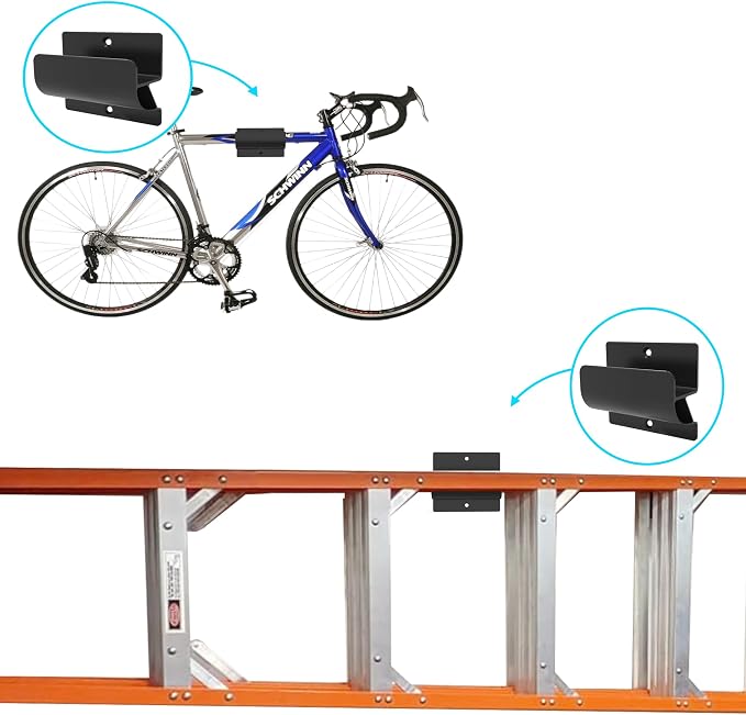 Ladder Hooks for Garage Organization, Ladder Hangers for Garage Storage Wall - Image 7