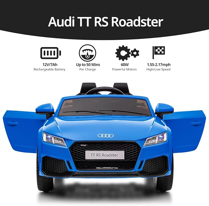 Electric Ride on Car for Kids, Licensed Audi 12V 7Ah Kids Ride-on Toy for - Image 5