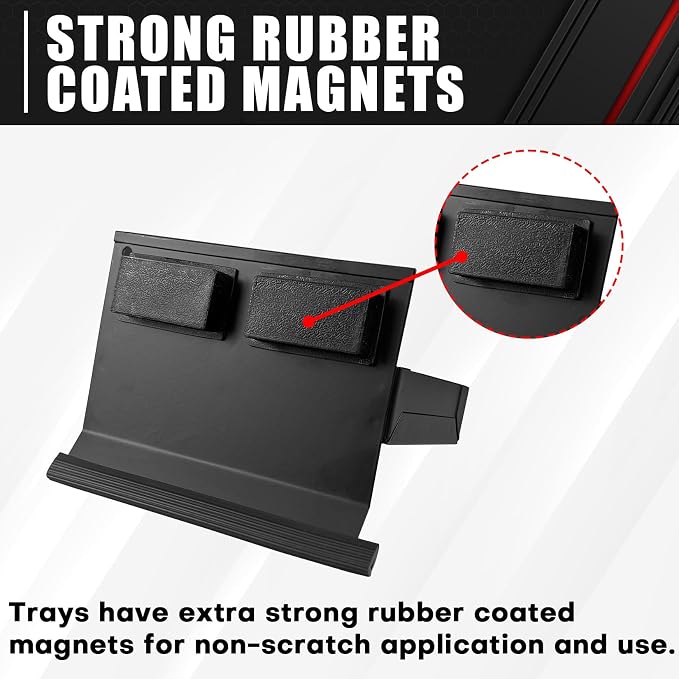 C&T 4-Piece Magnetic Toolbox Shelf, Tray and Holder Set, Magnetic Toolbox Tray - Image 3