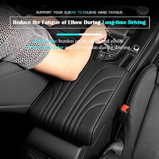 Upgraded Car Center Console Pad, Elbow Rest Pillow, PU Leather Armrest Cushion - Image 2