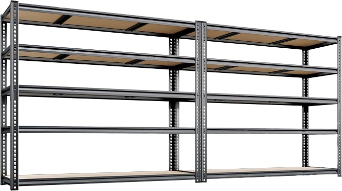 48"W Garage Shelving, 2650LBS Storage Shelves heavy duty, 5 Tier Metal Shelving by Unknown