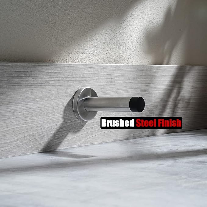 JQK Door Stopper, 304 Stainless Steel Thicken 1mm Sound Dampening Door Stop - Image 4
