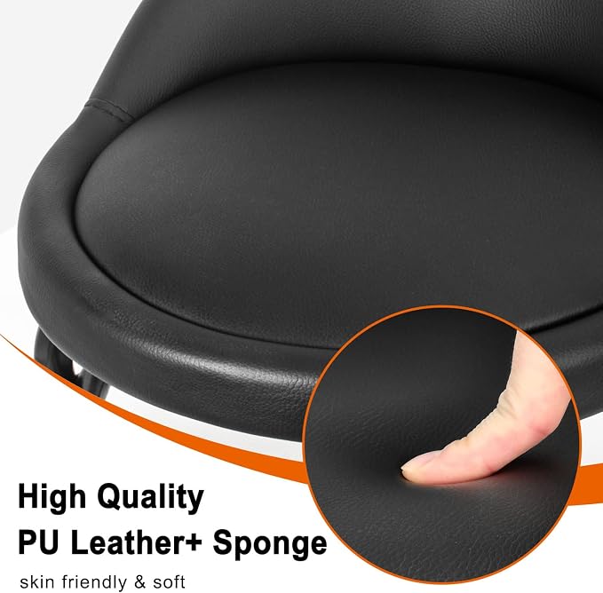 Rolling Stool with Backrest Low Height Rolling Stools, Low Roller Stool Chair - Image 5
