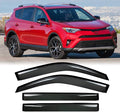 4pcs Outside Mount Style Window Rain Guards Durable Side Wind Deflectors Dark by Deebior