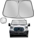 Windshield Sun Shade for 2022-2025 Ford E-Transit Foldable Sun Sunshade for Car by Fonowka