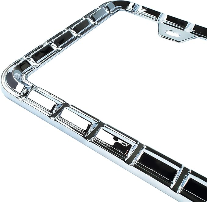 3D Chrome License Plate Frames, Pure Zinc Alloy Metal - Image 3