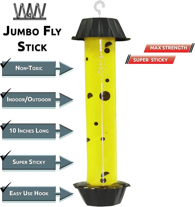 W4W, Jumbo Fly Stick- Super Sticky Fly Trap, Bugs Flies & Insects- - Image 4