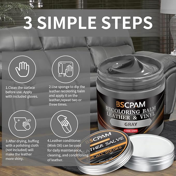 Gray Leather Recoloring Balm - Image 5