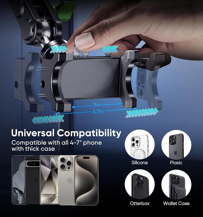 MAGIC JOHN Car Phone Holder, Ultra-Durable Mteal Phone Holders - Image 7