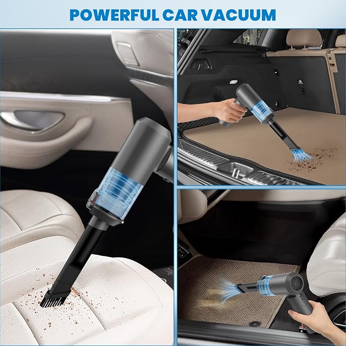 90° Foldable Car Vacuum Portable Cordless 16000PA Suction, 4-in-1 Mini Vacuum - Image 2