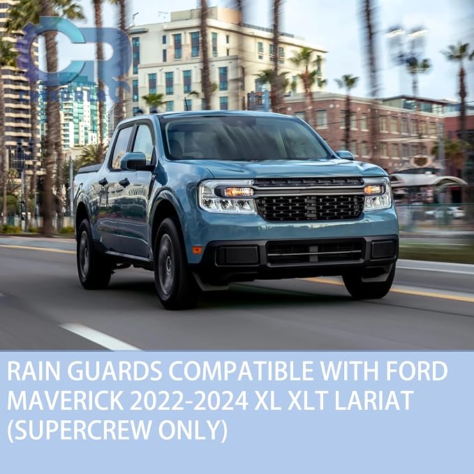4PCS Window Rain Guards Fit for 2022 2023 2024 2025 Ford Maverick XL XLT Lariat - Image 2